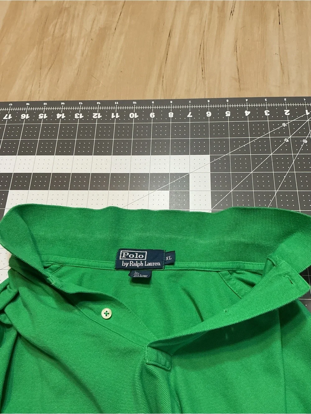 Ralph Lauren Green Polo with Orange Pony Embroidery